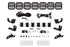 SS5 7-Pod CrossLink Mounting Kit for Prinsu/Sherpa Roof Racks, Sport White Combo Diode Dynamics